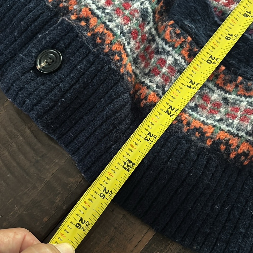 Vintage Abercrombie & Fitch Fair isle  wool cardigan - Picture 10 of 11